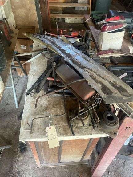 Table Contents - Split Block, Heavy Duty Wrenches, Scrap, Mechanical Jack, Other Miscellaneous Items