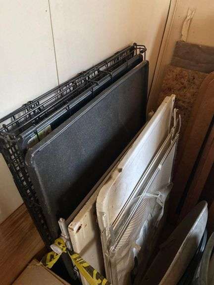 Lot of Assorted Supplies and Equipment - Fluorescent Bulbs, Painting Supplies, Drywall, Animal Crate