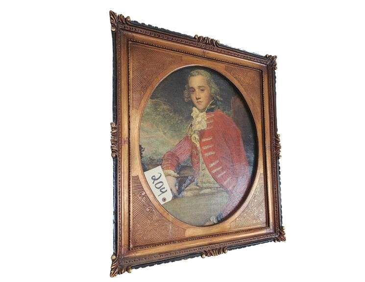 Framed Reproduction of Captain Bligh by Sir Joshua Reynolds- 27 x 30 - Oil on Canvas image