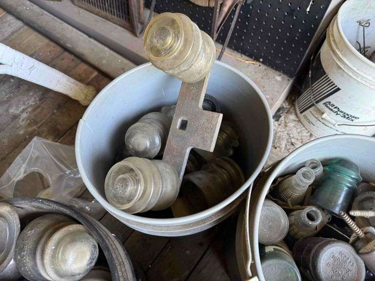 50 plus Antique Glass Insulators
