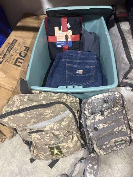 Camo Backpacks, Jeans and Clothes - Carhartt Flame Resistant Jeans are 38 and 40 waist image
