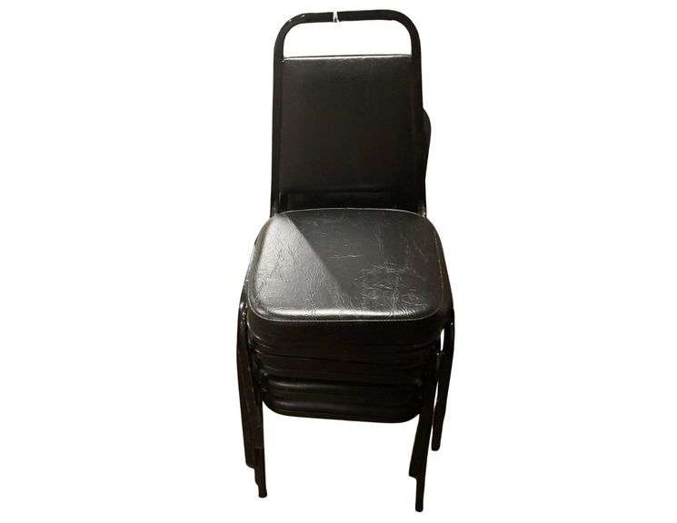 5 Black Padded Dining Chairs (Not All the Same)