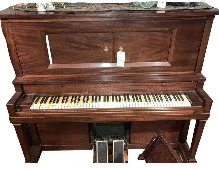 Vintage Player Piano and Fold up Bench image