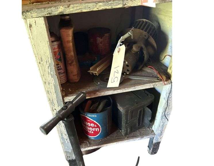 Wooden Stand with Contents - 20in x 29in x 17in image