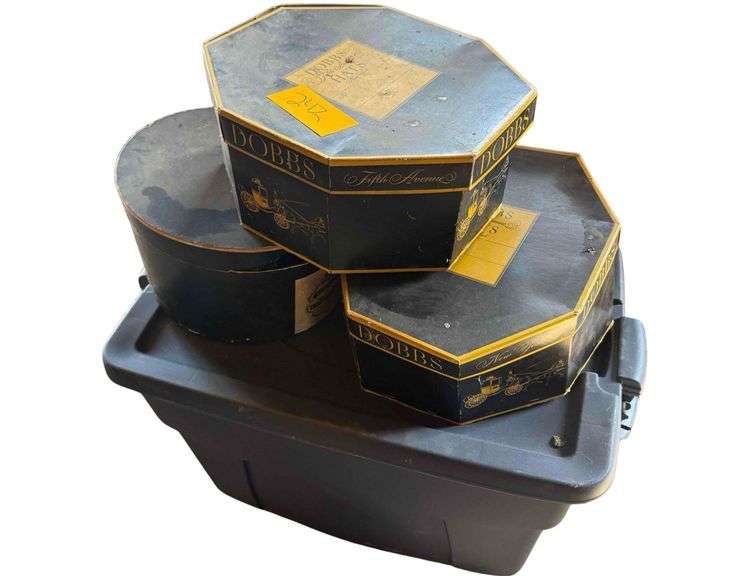 Bin Full of Cowboy Hats and Vintage Men’s Hats image