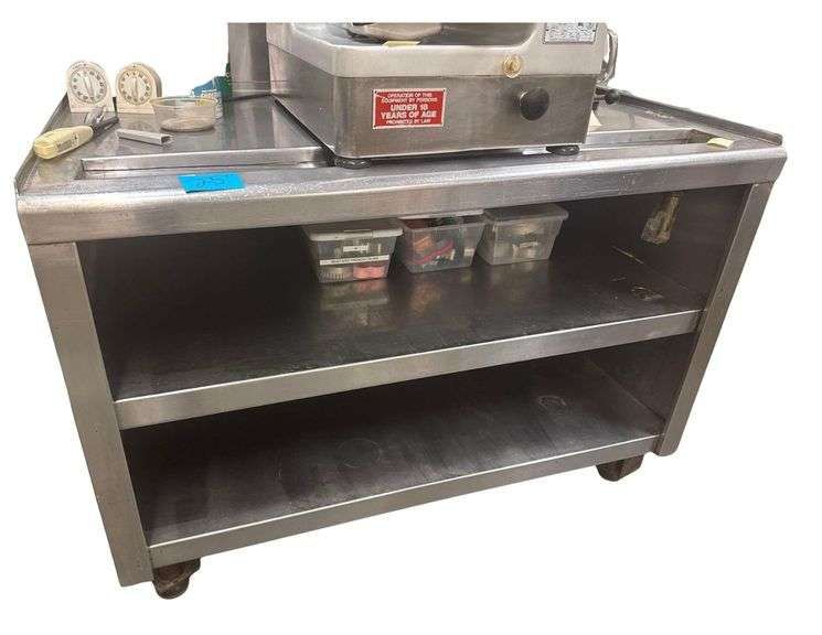 4’ Stainless Steel Table with Storage Underneath