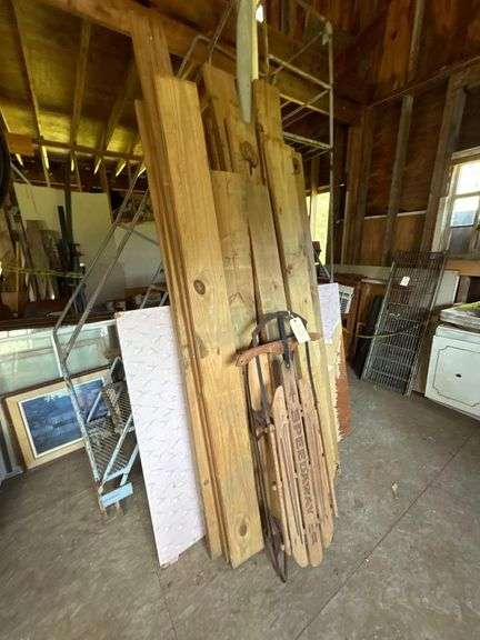 Wooden Sled and Planks