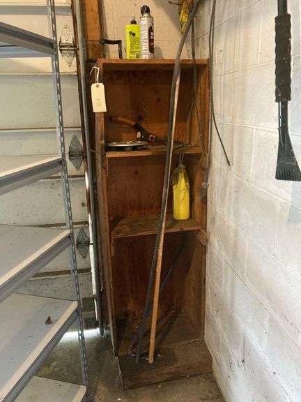 Wooden Storage Unit With Shelves, Approx 60in x 21in x 12in