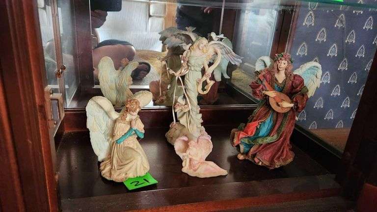 Various Angel Figurines - Tallest 12 in H