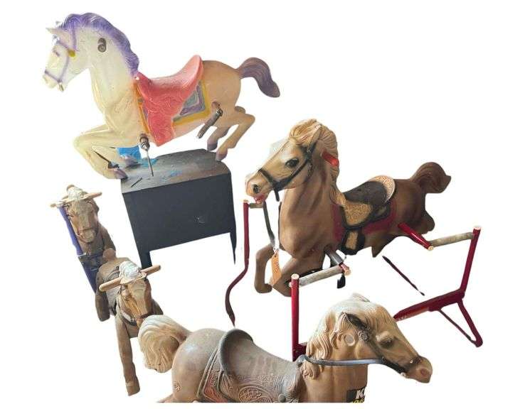 Tot Spring Action Rocking Horses - Hedstrom and Others - 5 Total Varying Models image