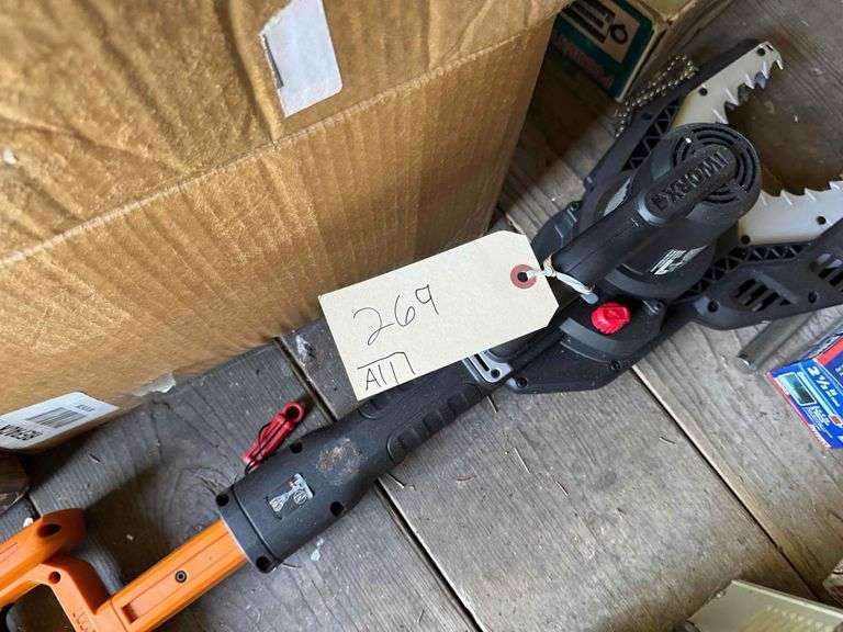 Large Lot of Misc. including Sprayer, Rope, Hardware, Manual Fastner Tool, Etc.