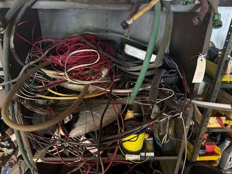 Contents of Shelf - straps, Wire, Hose, Etc image