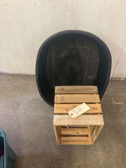 Tuff Stuff Small Black Tub, Small Wooden Crate