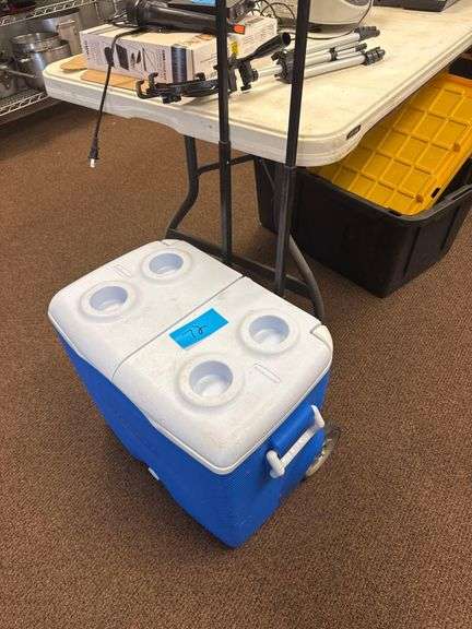 Cooler And Plastic Bin