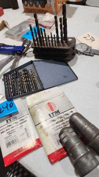 Lot of Drill Bits - Spark Plug Cleaners image