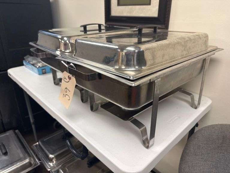 2 Rubbermaid Insulated Food Pan Carriers on Wheels