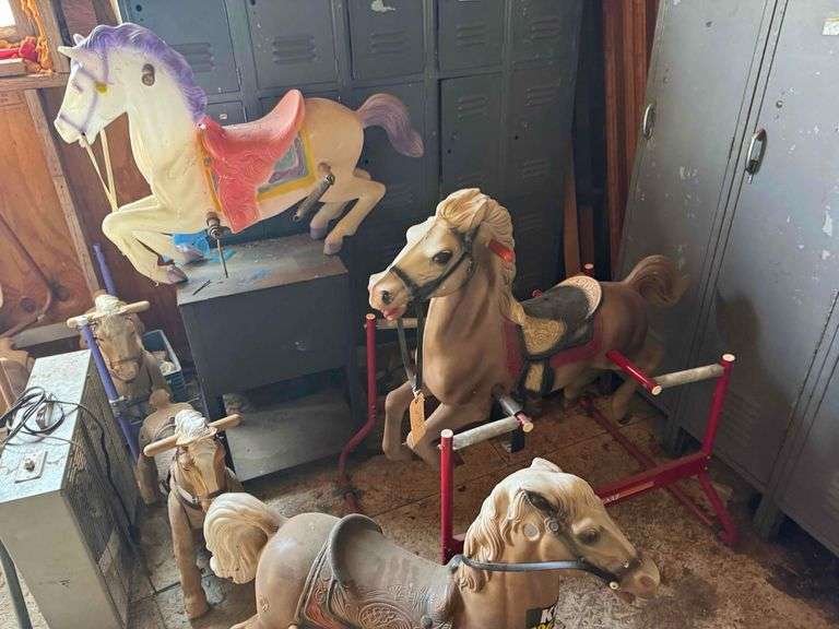 Tot Spring Action Rocking Horses - Hedstrom and Others - 5 Total Varying Models image