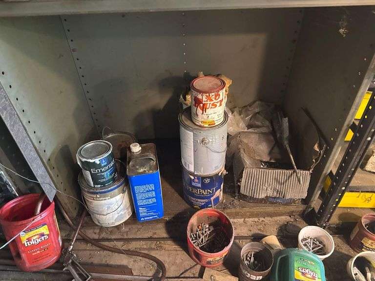 Contents of Shelf - Paint, Hardware