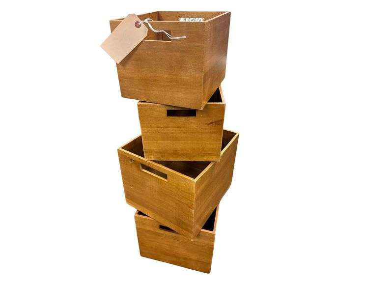 4 Wooden Boxes