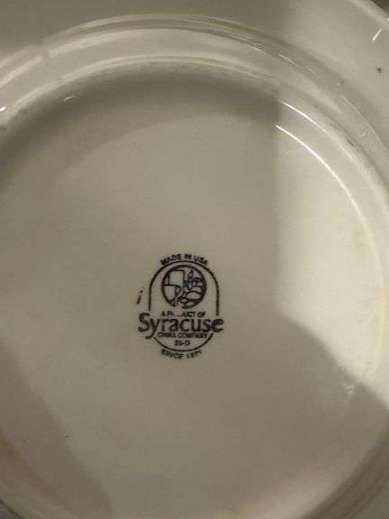 6 Syracuse China Pasta Bowls and Correlle Plates