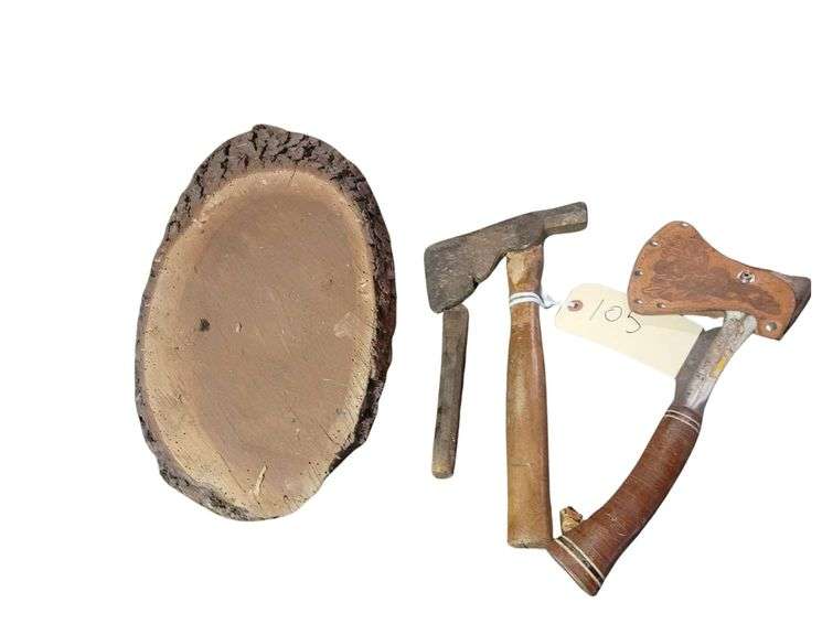 Axes and 20in Wooden Plaque image