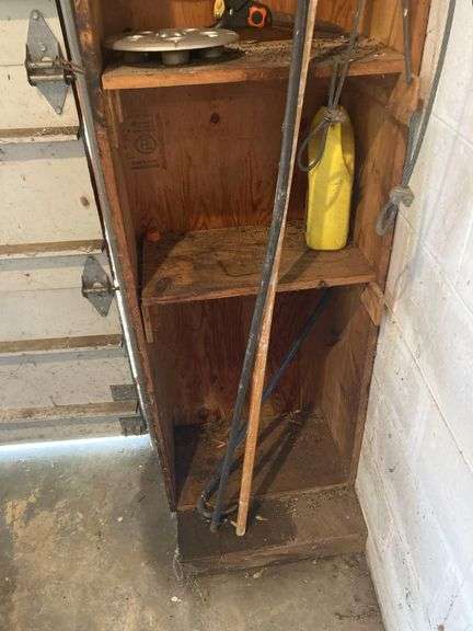 Wooden Storage Unit With Shelves, Approx 60in x 21in x 12in