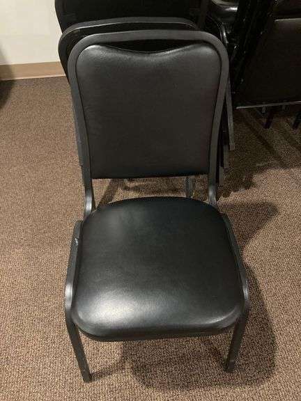 5 Loft Black Padded Dining Chairs