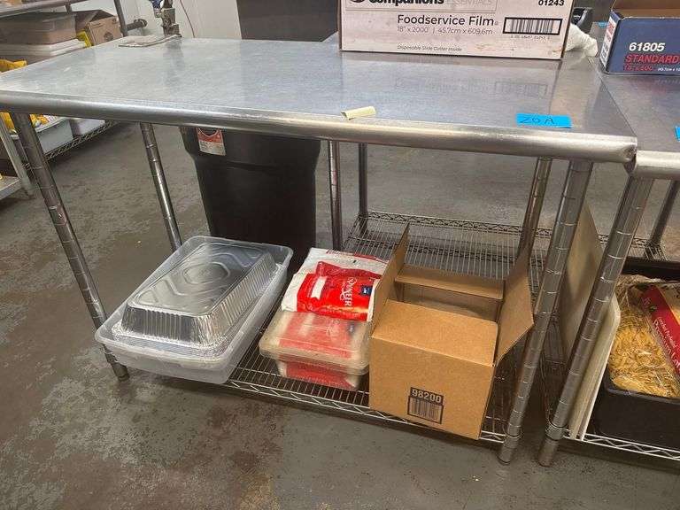 49.5x24” Stainless Steel Table with Can Opener