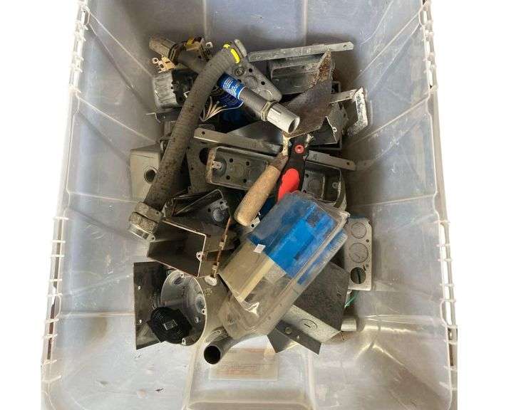 Box of Electrical Boxes and Electrical Conduit