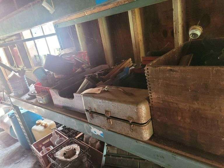 Vintage Toolboxes -Various Hardware - GutteGuard - Contents of Shelf