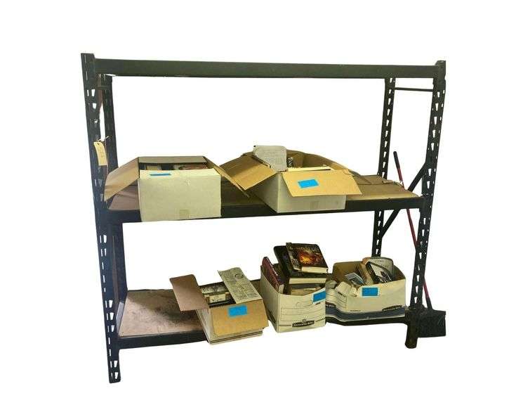 Metal Shelving Unit with Wooden Shelves, 6ft x 2ft x 6ft