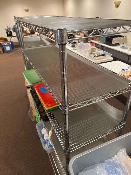 NSF 6 Tier Adjustable Wire Shelf on Casters 47.75" W x 18" D x 75.