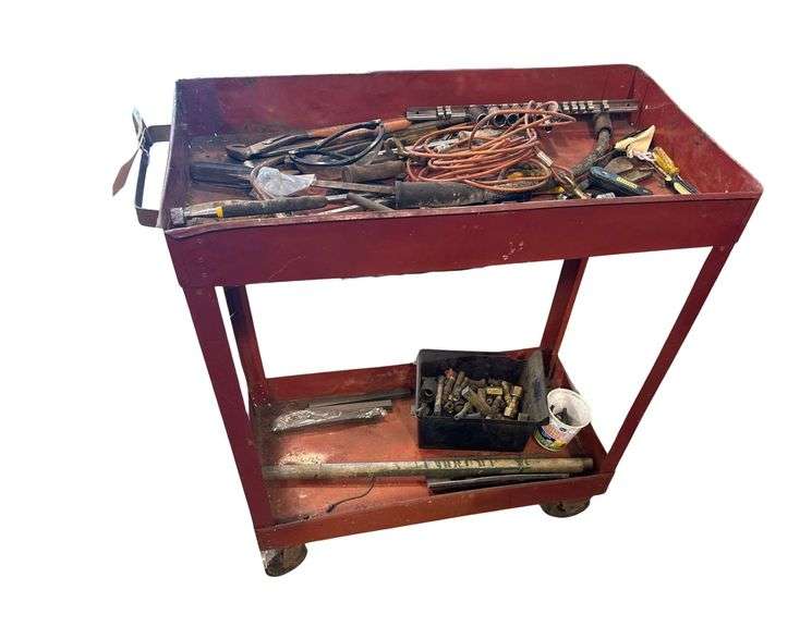 Steel Rolling Tool Cart With Tool Assortment image