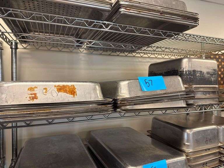 12 Full Size Hotel Pans plus 3 Deep 1/2 Size