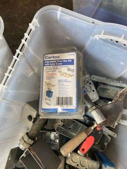 Box of Electrical Boxes and Electrical Conduit