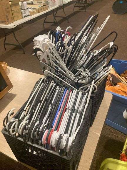 Large Lot of Plastic Clothes Hangers