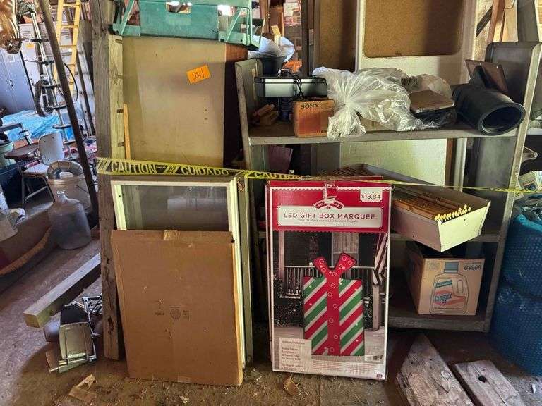 Large Lot, Cabinets, Desk, Christmas Marquee, Windows, Misc. image