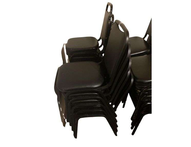 5 Loft Black Padded Dining Chairs