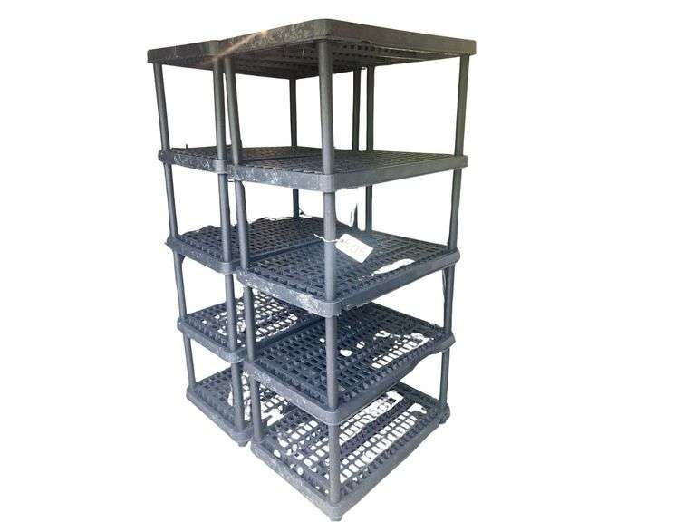 Black Plastic Storage Shelves 3ft x 20in x 6ft
