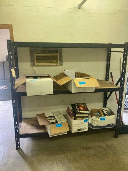 Metal Shelving Unit with Wooden Shelves, 6ft x 2ft x 6ft