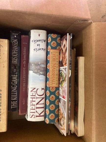 Various Cookbooks and Novels, Including Stephen King and James Patterson