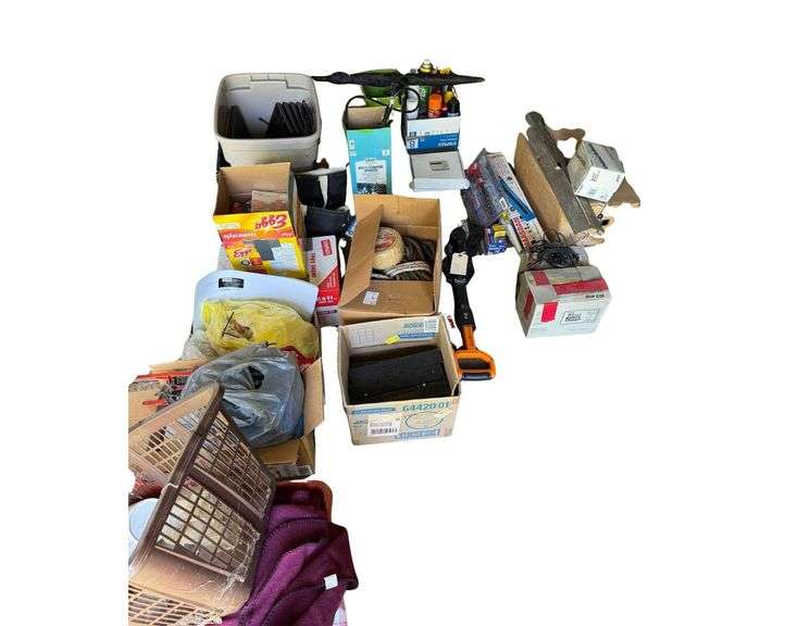 Large Lot of Misc. including Sprayer, Rope, Hardware, Manual Fastner Tool, Etc. image