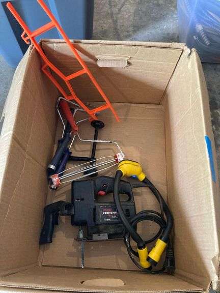 Craftsman Sabre Saw, Painting Tools, and Light