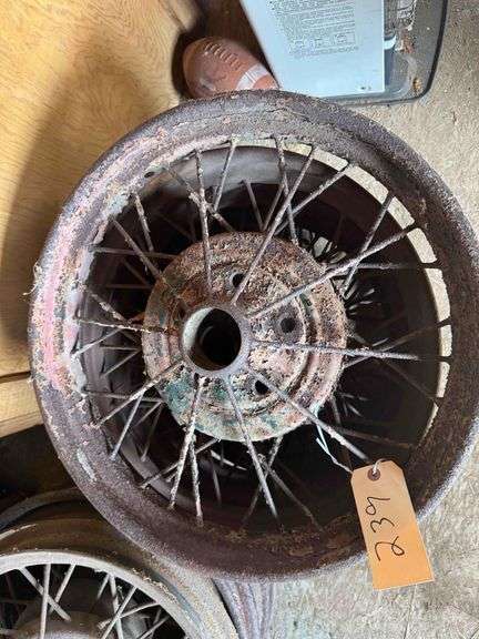 4 1920’s or 30’s Ford 5 Lug Wire Wheels