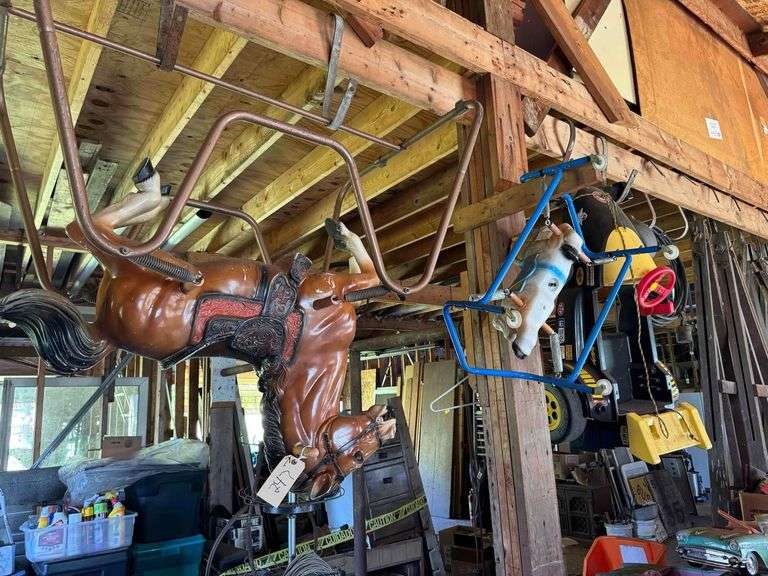 2 Spring Type Rocking Horses and Toy Car