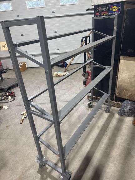 Rolling 3 Tier Shelf Unit - 68” Wide image