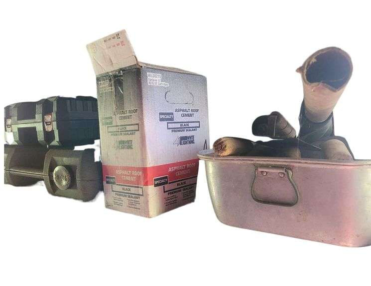 Contents of Shelf Various Hardware - Roof Cement image