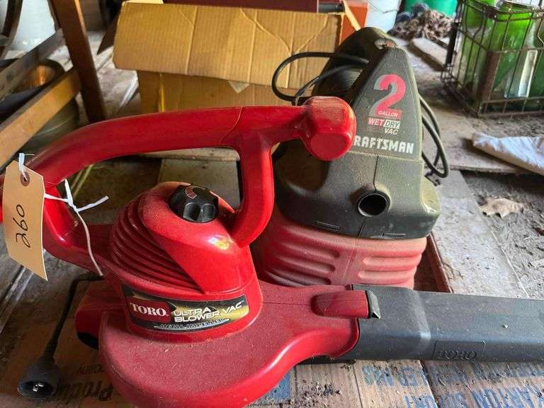 Toro Blower and Craftsman Shop Vac