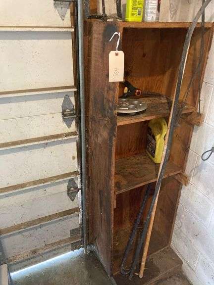 Wooden Storage Unit With Shelves, Approx 60in x 21in x 12in