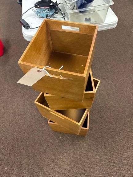 4 Wooden Boxes